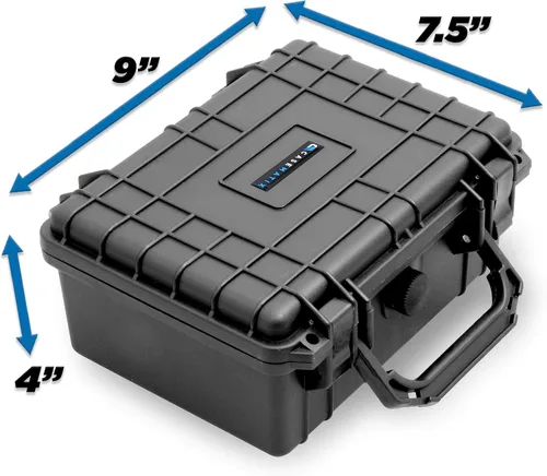 Miniatura 4 de CASEMATIX Funda rígida impermeable de 9" con espuma personalizable para electrónica portátil, herramientas y accesorios - Estuche de plástico