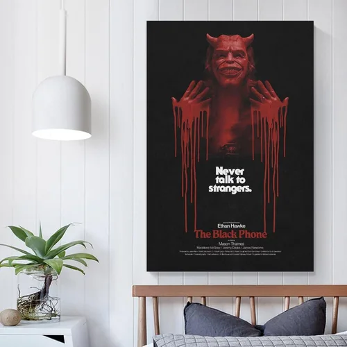 Miniatura 5 de SGWDHPXUK Póster de película The Black Phone con cubierta retro, película de terror, arte de pared y decoración de sala, 12 x 18 pulgadas