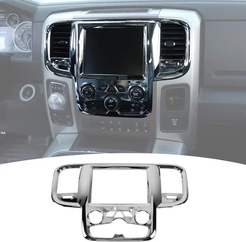 Miniatura 9 de Voodonala Cubierta GPS de navegación de consola central para Dodge RAM 2011-2017 Accesorios ABS azul 1pc