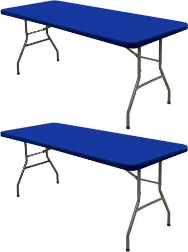 Miniatura 41 de Pack de 6 manteles de picnic elásticos ajustados para mesas rectangulares de 6 pies, impermeables, lavables, de spandex para patio, plegables