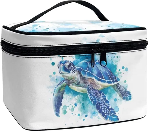 Miniatura 16 de doginthehole Bolsa de maquillaje, bolsa de cosméticos de viaje, bolsa de aseo portátil grande, organizador de accesorios para mujeres y niñas