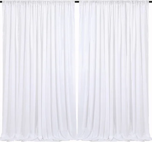 Miniatura 65 de Cortinas con lentejuelas doradas, 2 unidades de 2 x 8 pies, con brillantina, telón de fondo para bodas Rojo