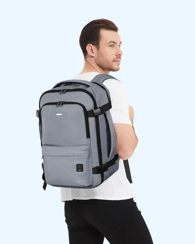Miniatura 8 de WANDF Mochila de viaje para Spirit Airlines bolsa de artículos personales de 18 x 14 x 8 pulgadas con bolsillo húmedo, mochila para portátil de 17