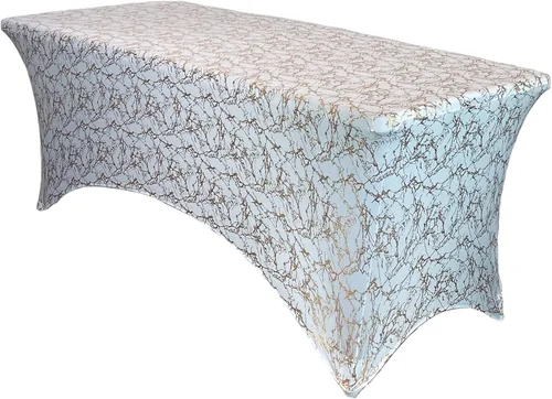 Miniatura 57 de YOUR CHAIR COVERS Mantel rectangular de elastano ajustable de 5 pies, color blanco, para decoración de bodas, eventos, patio, cubierta elástica