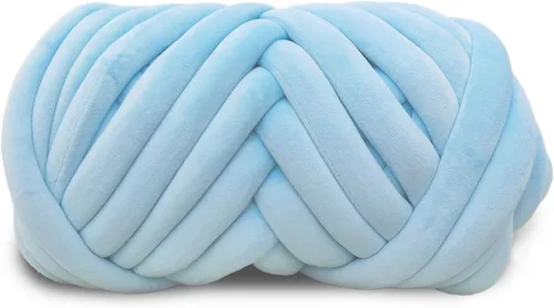Miniatura 8 de Hilo de terciopelo grueso y voluminoso para tejer con brazo gigante, peso de tubo súper suave, esponjoso, para hacer a mano, hilo lavable