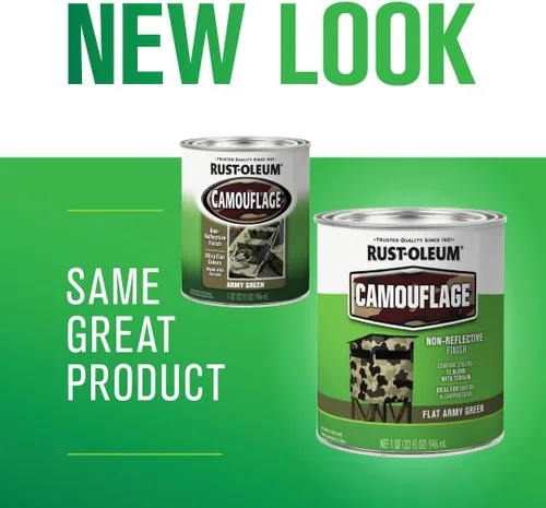 Miniatura 2 de Rust-Oleum 379561 - Pintura especial de camuflaje, cuarto, verde ejército mate, (Paquete de 1)