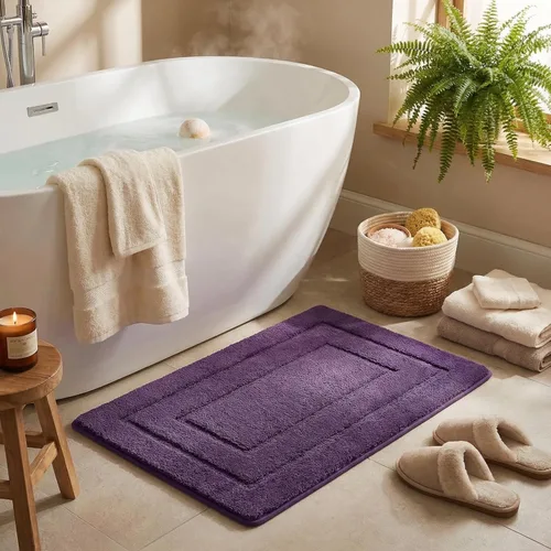Miniatura 49 de GRANNY SAYS Alfombras de baño antideslizantes, lavables, extra suaves y absorbentes de agua para baño, alfombra de baño peluda de felpa, alfombra