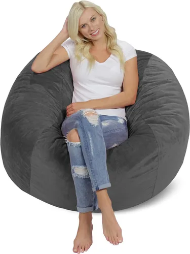 Miniatura 32 de Chill Sack Bean Bag Funda para silla, 3 pies, microgamuza - Oliva