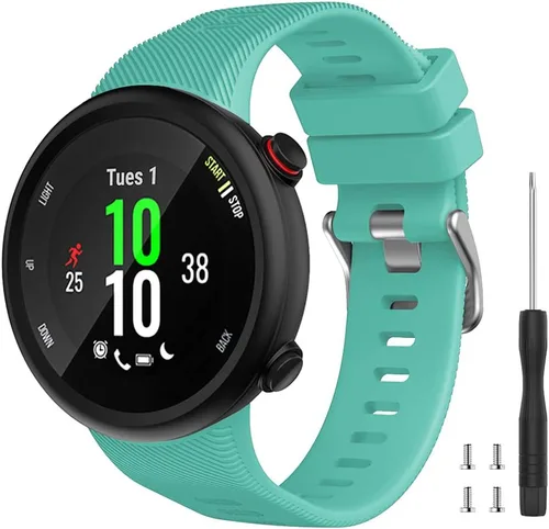 Miniatura 21 de Compatible con Garmin Forerunner 45, correa de repuesto deportiva de silicona suave, pulsera de fitness para Garmin Forerunner 45 Smartwatch