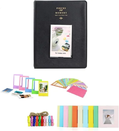 Miniatura 7 de Fujifilm Paquete de cámara instantánea Instax Mini 41 con película Instax Mini, 20 exposiciones + 4 pilas AA + álbum, bordes, calcomanías y clips +