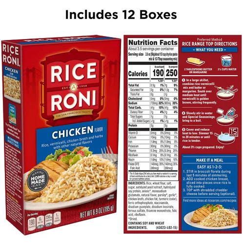 Miniatura 2 de Rice-A-Roni Pollo, cajas de 6.9oz (paquete de 12)