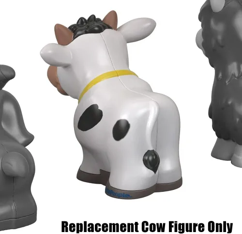 Miniatura 4 de Pieza de repuesto para el juego Fisher-Price Little People Farm Animal Friends - GFL21 ~ Figura de repuesto de vaca blanca