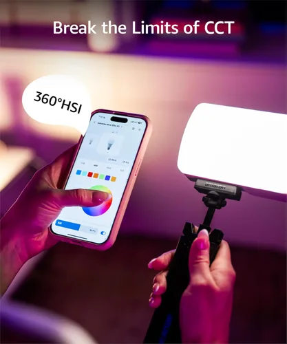 Miniatura 6 de Amaran Ace 25c Luz de Video, Luz Portátil RGB de 25w para Fotografía Luces de Video en la Cámara CRI/TLCI 95+, CCT 2,300K-10,000K, Luz Vlog Carbón
