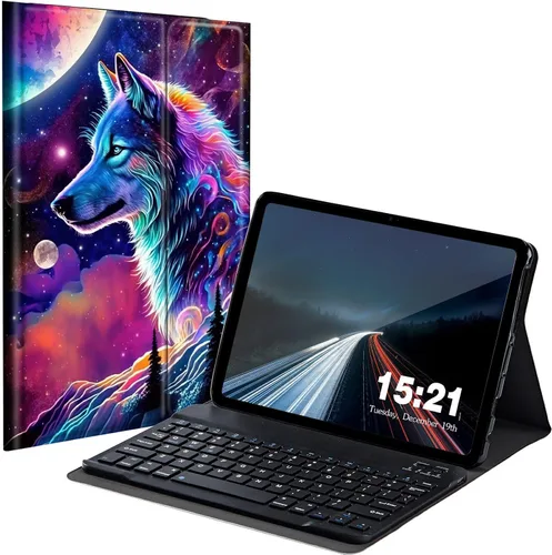Miniatura 22 de Funda de teclado para Samsung Galaxy Tab S6 Lite 2022/2020, Galaxy Tab S6 Lite SM-P610/P613/P615/P619 con teclado Bluetooth inalámbrico desmontable