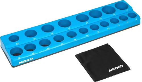 NEIKO 03975A - Soporte magnético para llaves de tubo, unidad de 1/2 pulgadas, bandeja para llaves de tubo de 25/64 a 1.06 pulgadas SAE, organizador