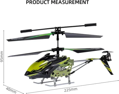 Miniatura 8 de GoolRC Helicóptero a control remoto con giroscopio y luz, S929-A 3.5 canales Mini helicóptero para principiantes (verde)