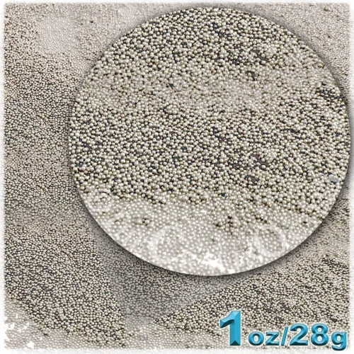 Miniatura 3 de The Crafts Outlet 1 oz = 0.99 oz Microperlas de plástico Nohole 0.024 in opaco marfil Peal