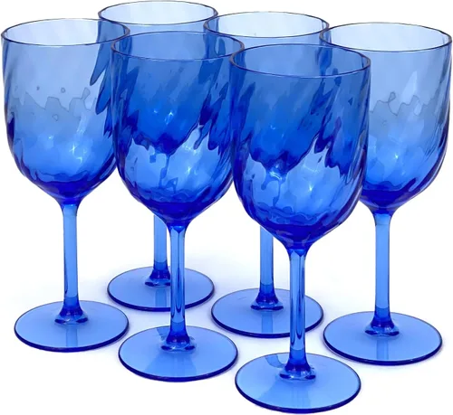 Miniatura 16 de Yalin Juego de 6 vasos apilables de plástico acrílico irrompible de 12 onzas para vino y agua (transparente, 15 onzas)