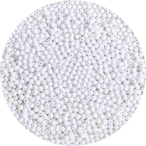 Miniatura 33 de BONNY BOXX 2000 piezas 4 mm cuentas redondas de acrílico de zafiro suave, bolas de plástico de chicle de burbujas, cuentas gruesas de bolas