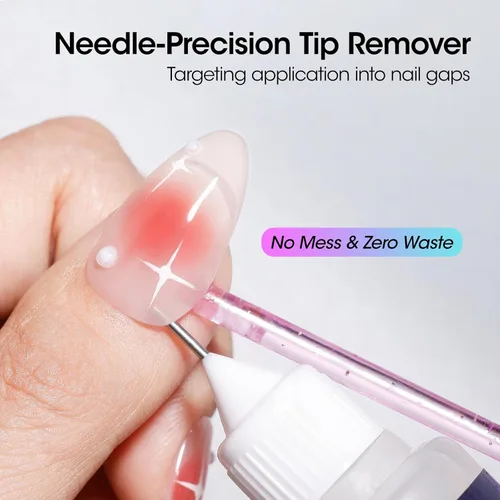 Miniatura 5 de Gellen Pinpoint - Removedor de pegamento de uñas para prensas, 0.68 onzas líquidas sin acetona, removedor de pegamento suave, removedor