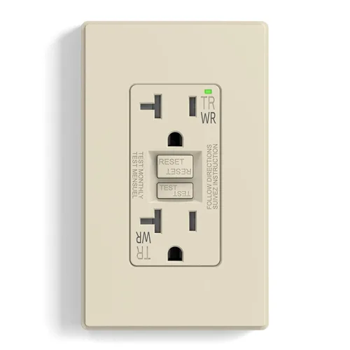 Miniatura 31 de ELEGRP Salida GFCI para Exteriores, Receptáculo GFI Eléctrico de Autoprueba de 15 Amperios con Diseño Más Delgado, Receptáculo GFCI Resistente a
