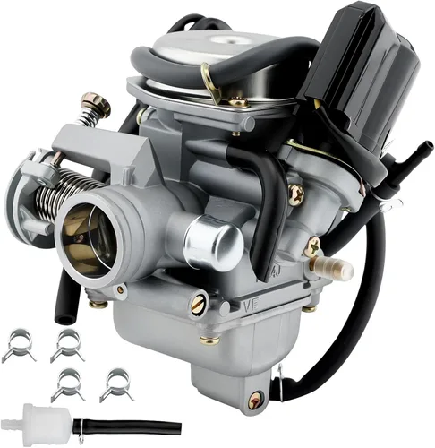 Carburador PD24J, Compatible con motores de 4 tiempos GY6 125cc 150cc 152QMJ 157QMI ATV Quad Bike de 4 ruedas Dune Buggy Go Kart Ciclomotor Scooter