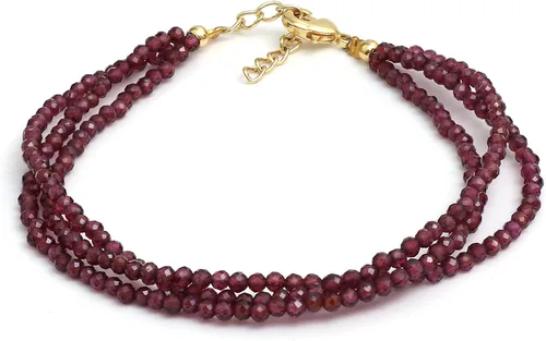 Miniatura 55 de Gempires Natural Multi Strand Beaded Bracelets Lightweight Handmade Gemstone Jewelry Hypoallergenic 8 Inch Gold Plated Stylish Everyday Wear Jewelry