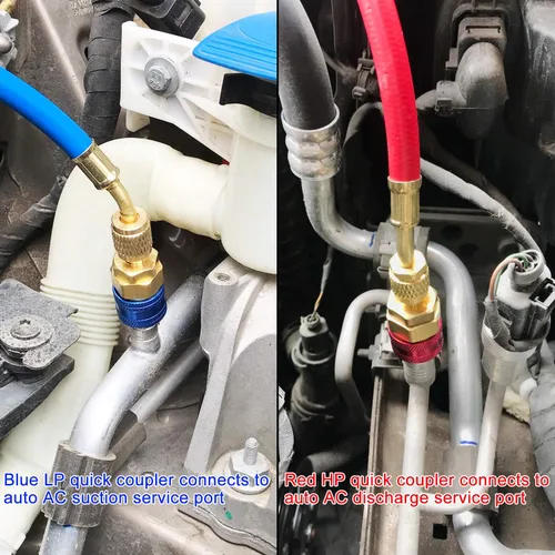 Miniatura 7 de JIFETOR - Juego de manómetros de CA de 3 vías de herramienta de carga HVAC de diagnóstico para hogar automático refrigerante R404A R134A