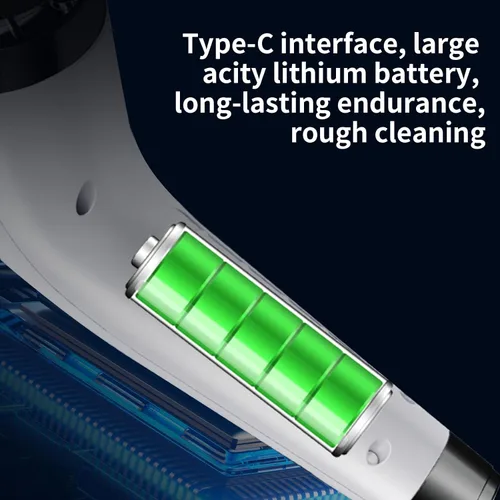 Miniatura 7 de Limpiador eléctrico recargable giratorio, limpiador eléctrico impermeable con 7 cabezales de cepillo, 1 escobilla de ventana, mango largo ajustable