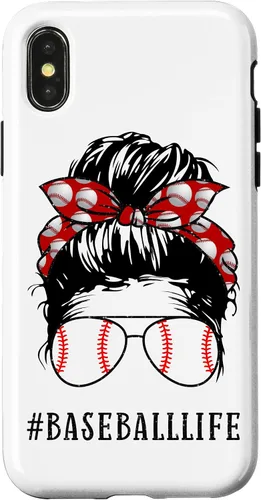 Miniatura 5 de Mom Messy Hair Bun Aviators Glasses Baseball Mother Life Case for iPhone 17