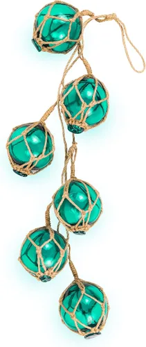 Miniatura 8 de SAILINGSTORY - Flotador de pesca de cristal, 6 bolas de boya para decoración de verano, adornos náuticos costeros de playa para árbol de Navidad, 2