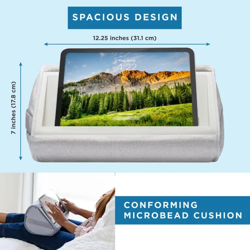 Miniatura 5 de LAPGEAR Soporte de almohada para tablet, ranura de 11 pulgadas para iPads, Galaxy Tabs, Kindles, lectores electrónicos y teléfonos, soporte