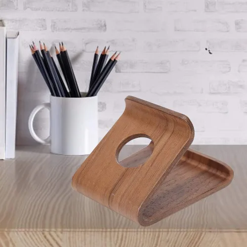 Miniatura 8 de Rodipu Soporte de madera para teléfono - Soporte para teléfono celular y tableta (nogal)