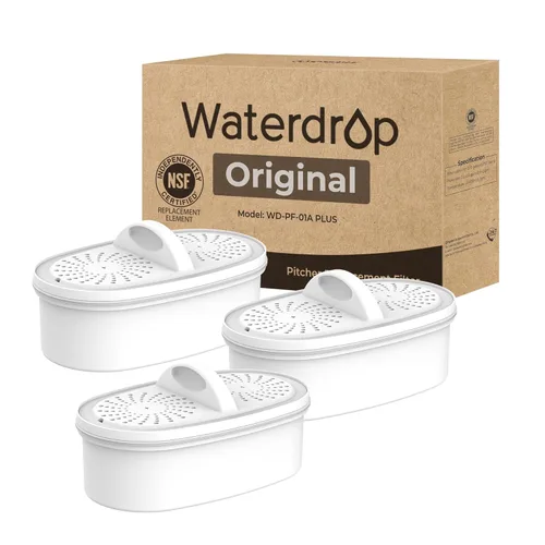 Miniatura 11 de Waterdrop WD-PF-01A Plus Filtros de repuesto certificados NSF para todos los sistemas de filtración Waterdrop para jarras y dispensadores, reduce
