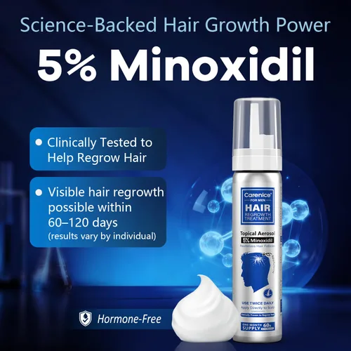 Miniatura 3 de Espuma tópica de minoxidil al 5 %, aerosol de minoxidil para hombres, impregnado con biotina, tratamiento para el crecimiento del cabello, apoya