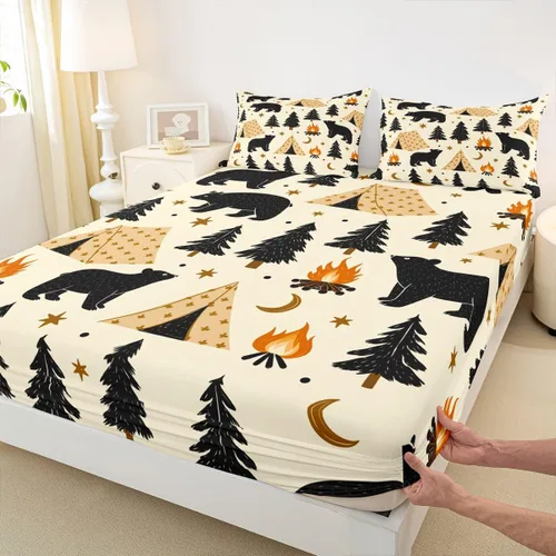 Miniatura 20 de Erosebridal Yoga Gifts Fitted Sheet for Boys Girls Kids Yoga Chakras Twin Bed Sheets,Sun and Moon Sheets Boho Tribal Bedding Sets, No Top Sheet