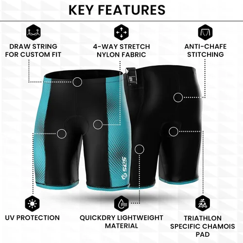 Miniatura 32 de SLS3 Pantalones cortos de triatlón para hombre – Tri Shorts para hombre – 2 bolsillos FRT – Diseñado por atletas para carreras