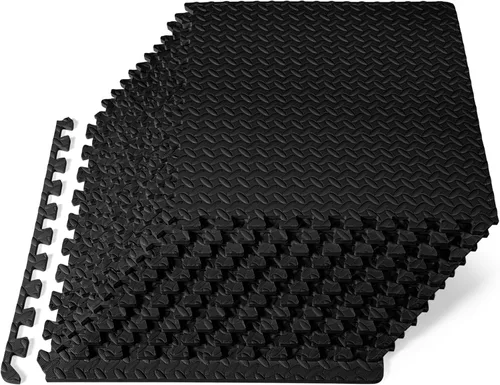 Miniatura 29 de ProsourceFit - Tapete de ejercicio tipo rompecabezas de ½ pulgada, losetas de espuma EVA entrelazadas para gimnasio en casa, para niños, crema, 24 x