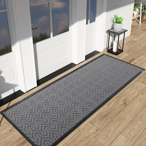 Miniatura 75 de Yimobra Alfombra para Puerta Delantera Exterior Entrada 29.5x17, Impermeable Resistente Alfombras Exteriores para Puerta Delantera, Alfombra