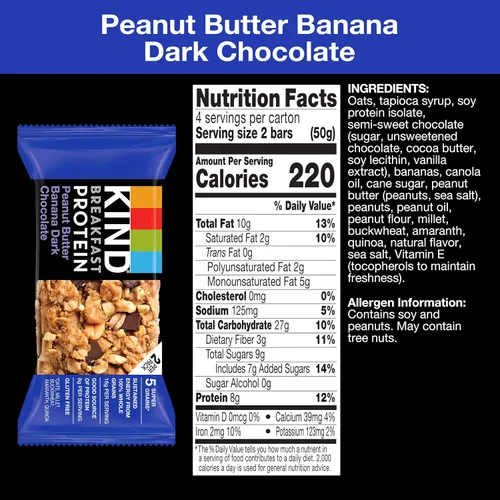Miniatura 7 de KIND Barras de cereales para el desayuno, aperitivos sin gluten, chocolate con almendras, caja de 9.3 onzas (36 barras)