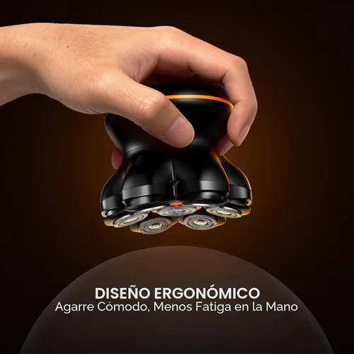 Miniatura 6 de MAXGROOM® Afeitadora de cabeza para hombres calvos, maquinilla de afeitar eléctrica impermeable con cabezales flotantes 7D, afeitado suave