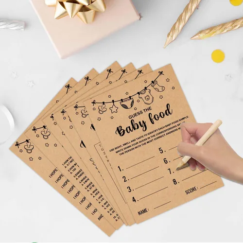 Miniatura 4 de Paquete de juegos de baby shower para 50 invitados, juegos apilables, adultos, 150 tarjetas de juego y 1 tarjeta de respuesta