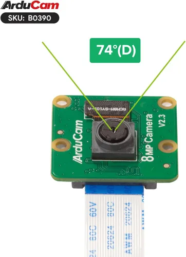 Miniatura 4 de Arducam Módulo de cámara Raspberry Pi de 8 megapíxeles, módulo de cámara 1080P IMX219 compatible con Raspberry Pi 5, 4 Modelo B, Pi 3/3B+ y Pi Zero