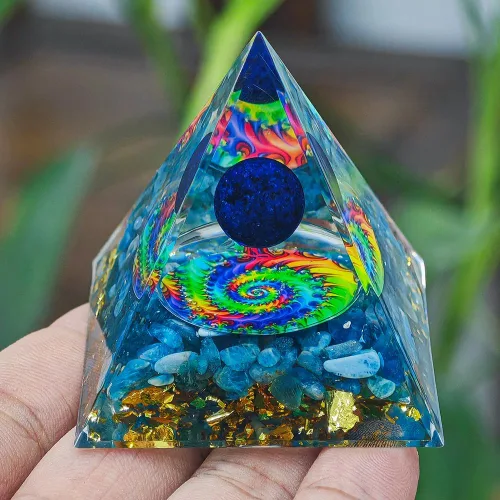 Miniatura 5 de Generador de energía de cristal natural de 2 pulgadas, pirámide de chakras, pirámide, pirámide, herramienta de meditación de yoga, para decoración