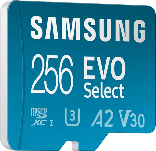 Miniatura 5 de SAMSUNG EVO Select Micro SD tarjeta de memoria + adaptador, 256 GB microSDXC 130 MB/s Full HD y 4K UHD, UHS-I, U3, A2, V30, almacenamiento ampliado