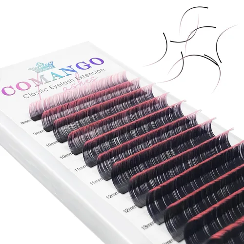Miniatura 16 de CoMango Easy Fan - Extensiones de pestañas rizadas C/D de 0.05/0.003 in, pestañas de volumen que florecen automáticamente, color negro mate 2D-20D