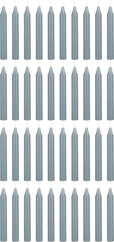 Miniatura 40 de MEGA CANDLES 20 piezas de velas cónicas mini sin perfume amarillas exquisitas, 10 cm de alto x 1 cm de diámetro, Campanas Mágicas, Encantamiento