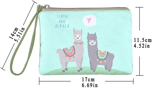 Miniatura 2 de Rantanto - Monedero, bolsa de lona con asa para maquillaje o celular), BG0023