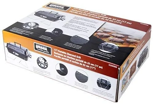 Miniatura 3 de Omaha Go Anywhere - Parrilla de carbón portátil con tapa, mini parrilla de mesa para campamento, barco, portón trasero, barbacoa, diseño de acero