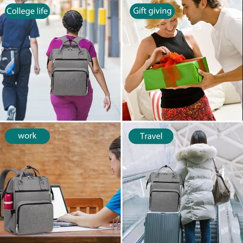 Miniatura 7 de Mochila de Enfermera Gatycallaty, Gris, Estándar
